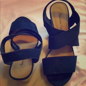Navy blue wedges